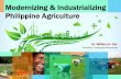Modernizing & Industrializing Philippine Agriculture · State of Philippine Agriculture 2014, one of the smallest contributor amounting to only 10.03% of the GDP relatively high value