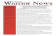 Warrior News Westside High School · WHS Warrior Handbook Every student and parent is strongly encouraged to read all of the information in the Warrior Handbook that is enclosed in