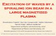 Excitation of waves by a spiraling ion beam in a large magnetized plasma€¦ · spiraling ion beam in a large magnetized plasma Shreekrishna Tripathi 1, Bart Van Compernolle , Walter