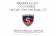 Schedule of Courses 1st April 2019 to 31st March …...DPHC DPHC Training SGDPHC-SO2Training@mod.gov.uk 94422 4707 01543 434707 All course information downloaded from TAFMIS and is