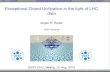 Jurgen R. Reuter¨reuter/downloads/2012_SUSY.pdf · 3/15J. R. Reuter Exceptional Grand Uniﬁcation in the light of LHC data Beijing, 13.08.2012 Intermediate Pati-Salam/LR symmetry