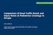 Comparison of Road Traffic Death and Injury Rates at Pedestrian ... · • Analysis of road traffic accident statistics for the number of killed and injured on pedestrian crossings