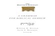 t yr Ib ][ i - DrBarrick.org8 Barrick & Busenitz, A Grammar for Biblical Hebrew IBHS Bruce K. Waltke and M. O’Connor, An Introduction to Biblical Hebrew Syntax (Winona Lake, Ind.: