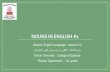 NOUNS IN ENGLISH #1uokirkuk.edu.iq/science/images/2019/Lectures... · REFLEXIVE & INTENSIVE PRONOUNS Reflexive and intensive pronouns are the same set of words but they have different