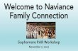 Welcome to Naviance Family Connection · Naviance Family Connection is an online resource for: •Exploring interests and identifying strengths •Creating plans for the future •Researching