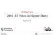 2016 NewFronts 2016 IAB Video Ad Spend Study · 2016 IAB Video Ad Spend Study P. 3 Respondent Profile Snap Shot Profile of Respondents (360) Overall Agency 46% Marketer 54% Senior