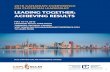 LEADING TOGETHER: ACHIEVING RESULTS€¦ · LEADING TOGETHER: ACHIEVING RESULTS FRIDAY, MAY 13 — DAY 1 7:30 – 8 am Breakfast (Ballroom) and registration (Ballroom Foyer) 8 –