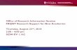 Office of Research Information Session FRQNT Research Support …€¦ · Office of Research Information Session FRQNT Research Support for New Academics Thursday, August 23rd, 2018