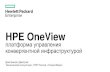 HPE OneView Customer PresentationSoftware-defined management Один подход для всей инфраструктуры:серверы, сети, СХД ...
