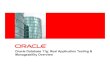 Oracle Database 11g: Real Application Testing ......Capture DB Workload Real Application Testing with Database Replay • Recreate actual production database workload in test environment