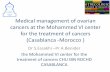 Medical management of ovarian cancers at the Mohammed VI ... Essakhi Benider Medical... · Medical management of ovarian cancers at the Mohammed VI center for the treatment of cancers