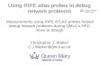Using RIPE atlas probes to debug network problems · Using RIPE atlas probes to debug network problems Measurements using RIPE ATLAS probes helped ... Bandwidth measurement a ...