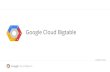 Google Cloud Bigtable - mimming.com · Bigtable Plus Hundreds of Internal Services Influence Google is not affiliated or endorsed by any of these companies. Apache HBase, Apache Cassandra