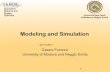 Modeling and Simulation - UNIMORE€¦ · Simulation Let’s consider a generic ODE (ordinary differential equation) which represents first order ordinary differential equation (could