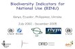 Biodiversity Indicators for National Use (BINU) · Biodiversity Indicators for National Use: some lessons learned • “Biodiversity” is a complicated concept - everyone understands