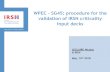 WPEC - SG45: procedure for the validation of IRSN ......Validation database IRSN – WPEC - SG45: Procedure for the validation of IRSN criticality input decks – 05/14/2018 4 CRISTAL