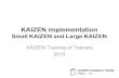KAIZEN Implementation - JICA...KAIZEN implementation Small KAIZEN and Large KAIZEN KAIZEN Training of Trainers 2015 KAIZEN Facilitators’ Guide Page __ to __ . Objectives of the session