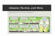 Adapter, Factory, and More€¦ · Factory Pattern: Motivation Correctly making objects is complex Especially making collection of related objects Parts of a car Look-and-feel of