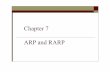 Chapter 7 ARP and RARP - 國立中興大學 7.pdf · 2002-05-09 · ARP and RARP The McGraw-Hill Companies, Inc., 2000. Figure 7-2 Position of ARP and RARP in TCP/IP Protocol Suite