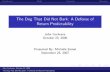The Dog That Did Not Bark: A Defense of Return Predictabilitypeople.stern.nyu.edu/svnieuwe/pdfs/PhDPres2007/pres3_2.pdf · The Dog That Did Not Bark: A Defense of Return Predictability.