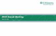 2019 Annual Meeting - Citizens Bank/media/Files/C/CitizensBank-IR/... · 2019 Annual Meeting ... stockholder vote . 9 . Q&A . 10 . Appendix . 11 . Forward-looking statements and use
