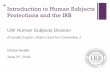 Human Subjects Protections - University of Washington ... · Introduction to Human Subjects Protections and the IRB UW Human Subjects Division Amanda Guyton, Team Lead for Committee