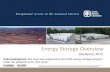 Energy Storage Overview - Sandia National Laboratories · Technology Overview - CAES Compressed air energy storage (CAES) Established technology in operation since the 1970’s 110