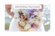 WEDDING PACKAGE - The Juniors€¦ · payment made. Public holidays may attract a surcharge. The Juniors reserves the right to cancel an event if payment has not been received. If