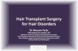 Hair Transplant Surgery for Hair Disorders...• Philpott MP, Kealey T. Hair Follicles engage in aerobic glycolysis and do not demonstrate the glucose fatty acid cycle. J Invest Dermatol.
