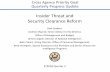 Insider Threat and Security Clearance Reform · Insider Threat Programs • Assist departments and agencies in achieving program establishment, IOC and FOC by: providing training,