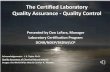 The Certified Laboratory Quality Assurance - Quality Control › uploads › water-labcert-info-docs › QA_QC.pdf · samples), matrix spikes, quality control check samples, proficiency