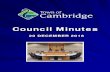 Council Minutes - Town of Cambridge€¦ · COUNCIL MINUTES TUESDAY 20 DECEMBER 2016 H:\Ceo\Gov\Council Minutes\16 MINUTES\DECEMBER\A Council Front.docx 3 The record of Public Question