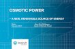OSMOTIC POWER - DEVELOPING A NEW, …...4 Meeting future energy and climate needs requires high growth and huge investments in renewables, across a broad range of technologies Osmotic