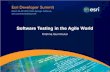 software testing agile world - s3.amazonaws.com · Agile requirements strategy . Implications for testing -Agile testing must be iterative -Testers cannot rely on having complete