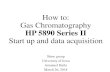 How to: Gas Chromatography HP 5890 Series II · How to: Gas Chromatography HP 5890 Series II Start up and data acquisition Shaw group University of Iowa Amanuel Hailu March 26, 2018