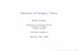 Elements of Category Theory - University of Calgary in Albertapages.cpsc.ucalgary.ca/~robin/talks/estonia-winter... · Named by Mac Lane (Categories for Working Mathematician) Known