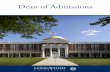 Dean of Admissions - Longwood University › fileshare › admissions › 2016-06_Admissions_D… · Dean of Admissions. Longwood University, host of the 2016 U.S. Vice Presidential