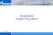 MOSENERGO Investor Presentation · MOSENERGO Network TPP 1 1 GRES-3 583 MW 480 Gcal/h -27,060 MW,876 Gcal/h TPP 1 TPP-17 4 192 MW 712 Gcal /h TPP-22 1,310 MW 3,606 Gcal/h -25,370