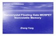 Nanocrystal Floating Gate MOSFET Nonvolatile …zyang/Teaching/20192020FallECE...Nanocrystal Floating Gate MOSFET Nonvolatile Memory Zheng Yang ECE440 Nanoelectronics RAM （Random