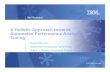A Holistic Approach towards Automated …Automated Performance Tuning – Timetable 2007 Deliverables: Performance Data Collection –Scalable, dynamic, programmable –Completely