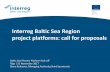 Interreg Baltic Sea Region project platforms: call for ... · Elena Kolosova, Project Officer Managing Authority/Joint Secretariat Tel. +371 6616 4678 e-mail: elena.kolosova@interreg-baltic.eu