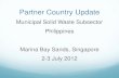 Partner Country UpdateX(1)S(in32wke1h2kt0dmmpyxvujvy... · Partner Country Update . Municipal Solid Waste Subsector . Philippines . Marina Bay Sands, Singapore . 2-3 July 2012