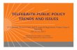TELEHEALTH PUBLIC POLICY TRENDS AND ISSUES · access to quality, affordable care and services for all ... Emergency Care CENTER FOR CONNECTED HEALTH POLICY. June 2015 CENTER FOR CONNECTED