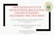 UNINTENDED EFFECTS OF MEDICATIONS & IMPLICATIONS FOR PHYSIOTHERAPY ASSESSMENT … · 2019-09-26 · UNINTENDED EFFECTS OF MEDICATIONS & IMPLICATIONS FOR PHYSIOTHERAPY ASSESSMENT AND