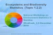 Ecosystems and Biodiversity Statistics (Topic 1.2.2) · 2020-01-16 · 1.2.2 Ecosystems 2000 2005 2010 2015. a. General ecosystem characteristics, extent and pattern 1. Area of ecosystems.