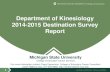 Department of Kinesiology 2014-2015 Destination Survey Report€¦ · Department of Kinesiology 2014-2015 Destination Survey Report 1 Michigan State University College of Education