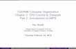 CS3350B Computer Organization Chapter 3: CPU Control ...abrandt5/slides/3350/3350-Chapter3-Datap… · ë Microprocessor: a CPU. ë Interlocking : To come in chapter 4. ë Pipelined