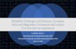 Reliability Challenges and Solutions: European Policy and ... · Reliability Challenges and Solutions: European Policy and Regulatory Framework and Lessons from the German Experience