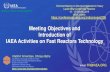 Meeting Objectives and Introduction of IAEA Activities on ... · 15/10/2019  · – 51st TWG-FR Meeting in Hefei, China, 21-25 May 2018 – 52nd TWG-FR Meeting in Romania, 10-14