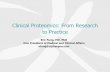 Clinical Proteomics: From Research To Practice...Proteomics vs Genomics Proteins actually do the work of the cell DNA/RNA analysis cannot predict the amount of a gene product made